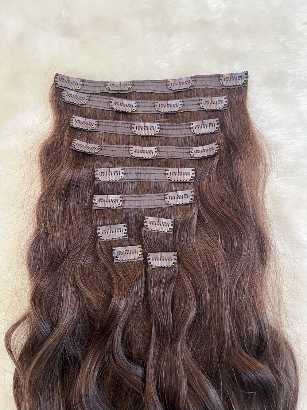 LUXY 10Pcs Clip In Remy Human Hair Extensions - Picture 2 of 6